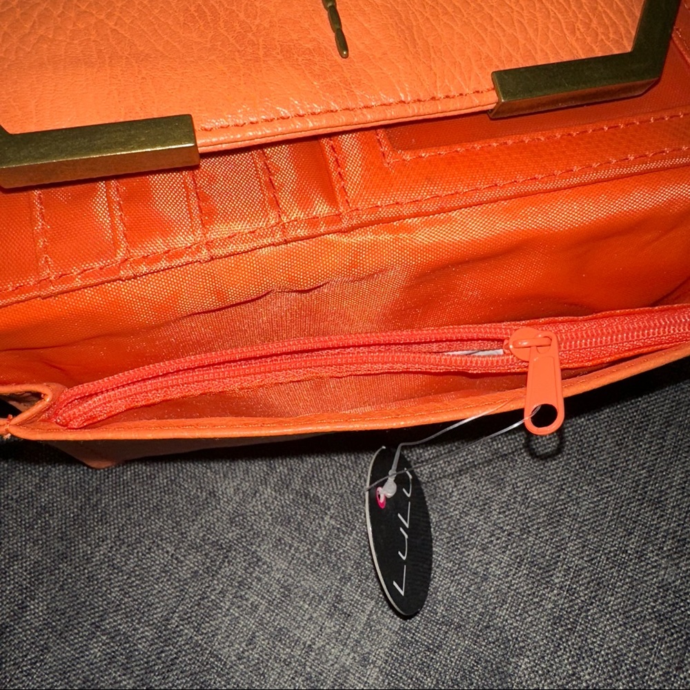 NEW WITH TAG LuLu NYC orange dragonfly wallet - Picture 6 of 14